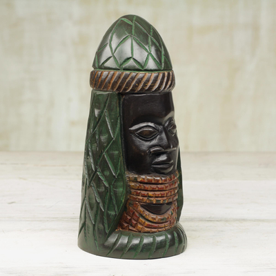 Escultura de madera - Escultura cultural hecha a mano en madera de Sese de Ghana