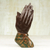 Wood wall sculpture, 'Let Us Pray' - Handcrafted Sese Wood Wall Sculpture of Hands from Ghana (image 2b) thumbail