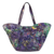 Tie-dyed leather shoulder bag, 'Colorful Cosmos' - Handcrafted Tie-Dyed Leather Shoulder Bag from Ghana thumbail