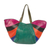Leather shoulder bag, 'African Rainbow' - Handcrafted Colorful Leather Tote Handbag from Ghana (image 2a) thumbail