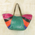 Leather shoulder bag, 'African Rainbow' - Handcrafted Colorful Leather Tote Handbag from Ghana (image 2b) thumbail