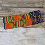 Cotton blend kente cloth scarf, 'Fathia Beauty' (9 inch width) - Handwoven Cotton Blend Kente Cloth Scarf (9 Inch Width)