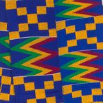 Cotton blend kente cloth scarf, 'Fathia Beauty' (9 inch width) - Handwoven Cotton Blend Kente Cloth Scarf (9 Inch Width)