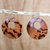 Wood dangle earrings, 'Anaconda' - Sese Wood Snakeskin Motif Dangle Earrings from Ghana (image 2) thumbail
