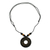 Wood pendant necklace, 'Beautiful Ring' - Handcrafted Sese Wood Circular Pendant Necklace from Ghana (image 2c) thumbail