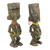 Wood statuettes, 'Fertility Couple' (pair) - Pair of Wood and Recycled Glass Statuettes from Ghana (image 2c) thumbail