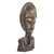 African wood and metal mask sculpture, 'Aburi Wisdom' - Wood and Metal African Mask of Thoughtful Bearded Man (image 2c) thumbail