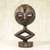 African wood mask, 'Naab Poak Royalty' - Handcrafted African Sese Wood Mask on a Stand from Ghana (image 2) thumbail