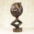 African wood mask, 'Naab Poak Royalty' - Handcrafted African Sese Wood Mask on a Stand from Ghana