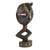 African wood mask, 'Naab Poak Royalty' - Handcrafted African Sese Wood Mask on a Stand from Ghana (image 2c) thumbail