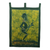 Batik-Wandbehang, „Mystic Mamfe Hunter in Moss“ – Batik-Baumwoll-Wandbehang eines afrikanischen Jägers in Moos