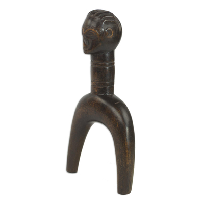 Wood decorative slingshot, 'Guro Poise' - Sese Wood Cultural Decorative Slingshot from Ghana