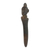 Wood wall accent, 'Resolute Guardian' - Baule Hand Carved Sese Wood Guardian Peg Wall Accent (image 2b) thumbail