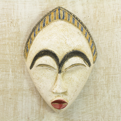 African wood mask, White Adesewa