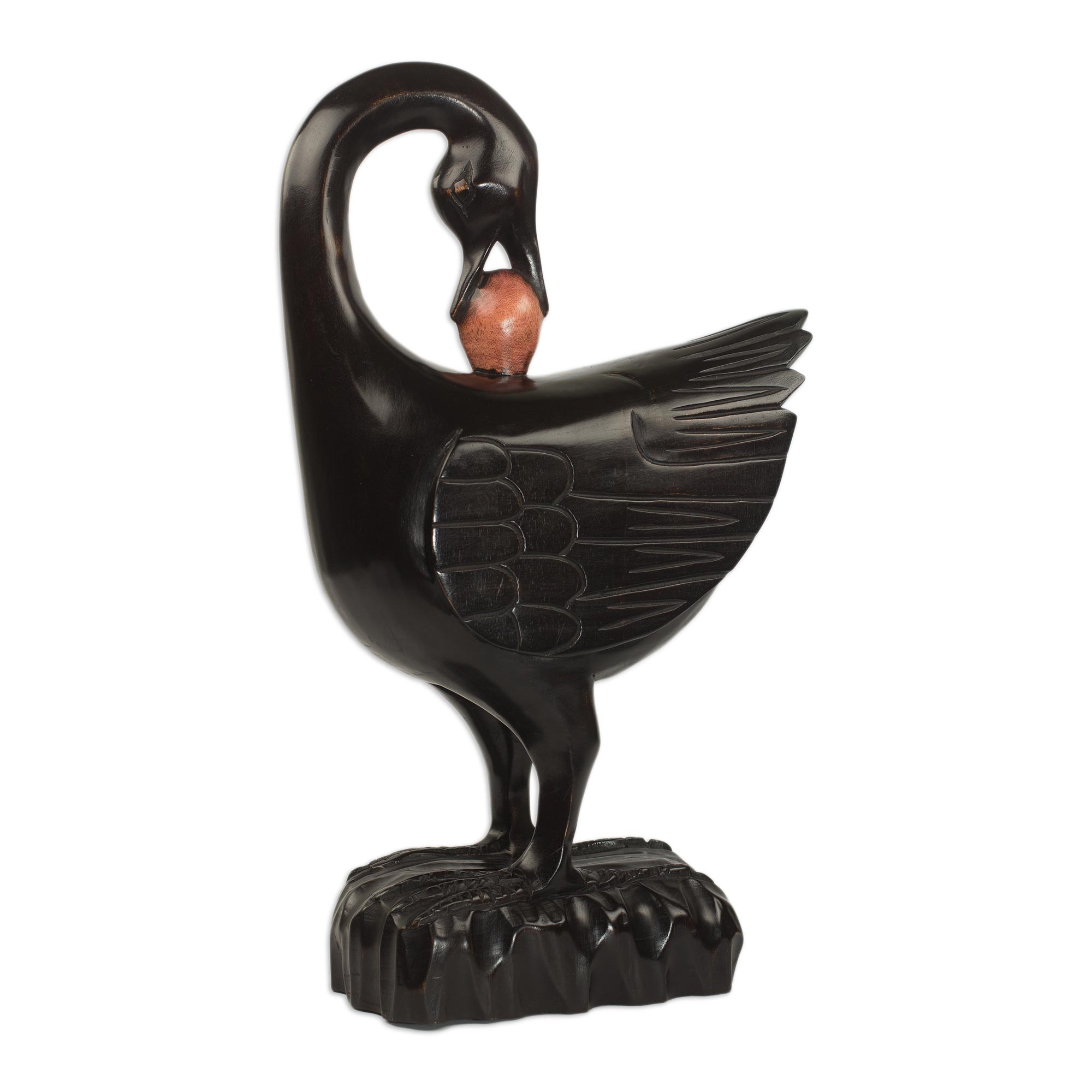 Handcrafted Ebony Wood Sankofa Bird Sculpture from Ghana - Learn from ...