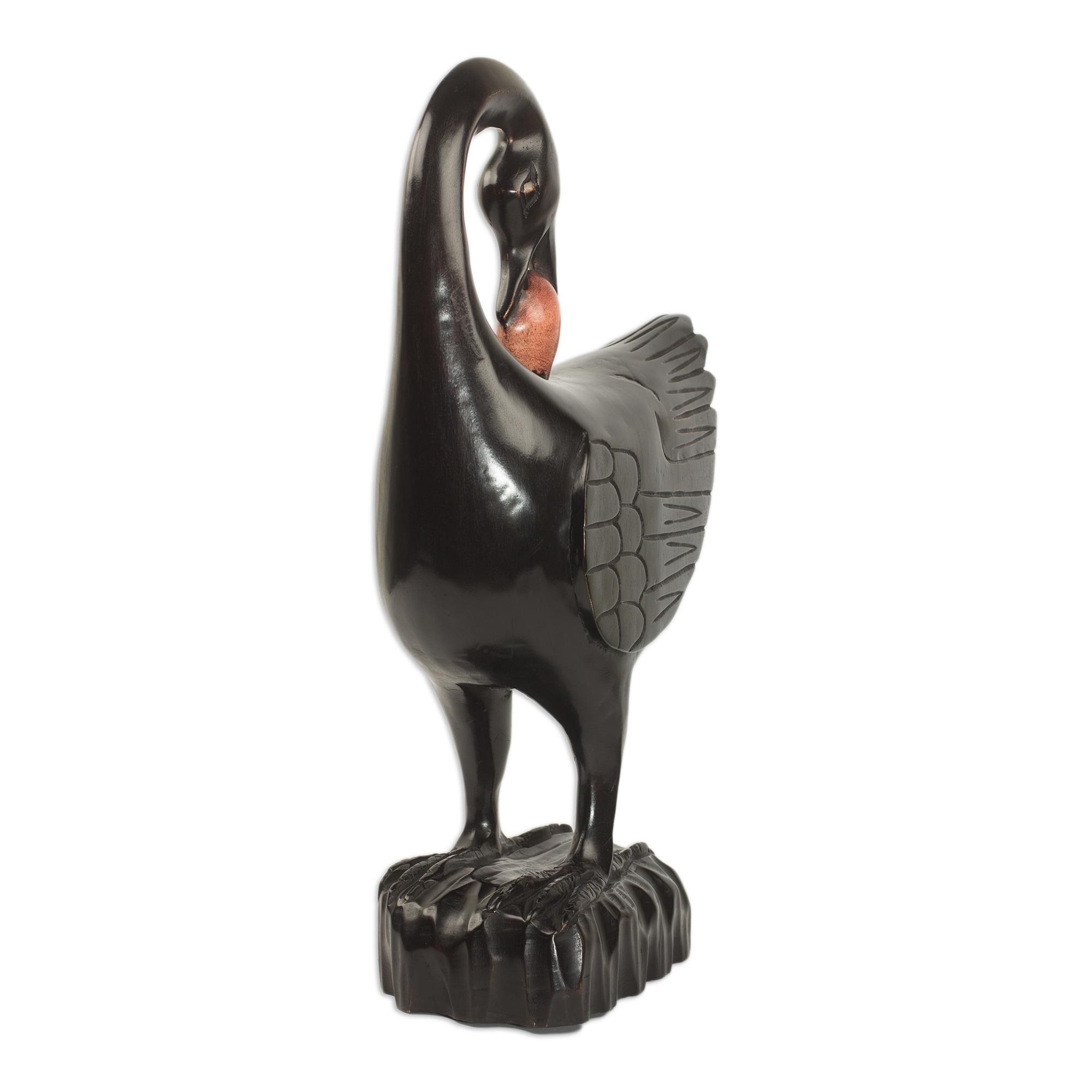 Handcrafted Ebony Wood Sankofa Bird Sculpture From Ghana Learn From The Past Novica 