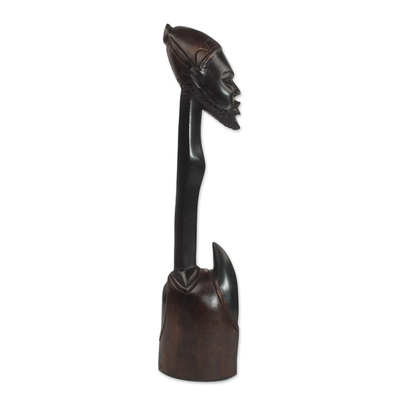 Escultura de madera - Escultura de hombre cultural africano de madera de Sese de Ghana