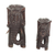 Holzstatuetten, (Paar) - Zwei braune Elefantenstatuetten aus Sese-Holz aus Ghana