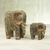 Estatuillas de madera - Dos estatuillas de elefante antiguas de madera de Sese de Ghana