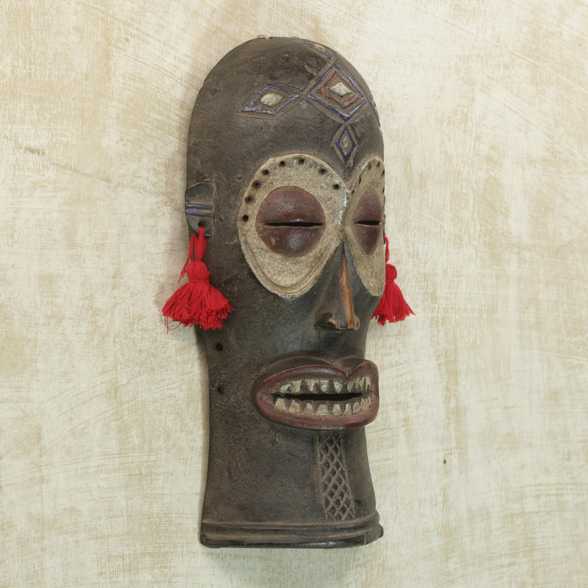 Hand-Carved Chokwe Chihongo Sese Wood African Mask - Chihongo | NOVICA