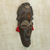 African wood mask, 'Blessings and Joy' - Hand Carved Sese Wood Nhyira Blessings Mask from Ghana (image 2b) thumbail