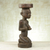 Escultura de madera - Escultura artesanal de madera de sesé de una mujer yoruba de Ghana