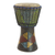 Djembe-Trommel aus Holz - Handgefertigte, farbenfrohe Djembe-Trommel aus Sese-Holz aus Ghana