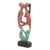 Wood statuette, 'Akunde' - Artisan Hand Carved Sese Wood Couple and Child Statuette