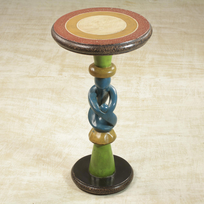 Wood accent table, Family Love