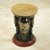 Decorative wood stool, 'Household Family' - Handcrafted Decorative Stool with Face Designs from Ghana thumbail