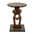 Cedar wood accent table, 'Household Lovers' - Handcrafted Love-Themed Cedarwood Accent Table from Ghana (image 2b) thumbail