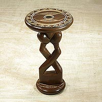 Featured review for Wood accent table, Entwined Lovers