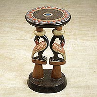 Featured review for Wood accent table, Sankofa Duo
