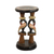 Wood accent table, 'Sankofa Duo' - Hand-Carved Cedarwood Adinkra Accent Table from Ghana thumbail