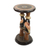 Wood accent table, 'Sankofa Duo' - Hand-Carved Cedarwood Adinkra Accent Table from Ghana (image 2c) thumbail