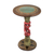 Cedar wood accent table, 'Dancing Trio' - Cedar Wood Accent Table in Pink and Beige from Ghana (image 2a) thumbail