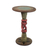 Cedar wood accent table, 'Dancing Trio' - Cedar Wood Accent Table in Pink and Beige from Ghana (image 2b) thumbail