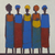 'African Style' - Stylized Acrylic Portrait of Five Modern African Women thumbail