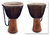 Wood djembe drum, 'Wise Man' - Fair Trade African Djembe Drum thumbail