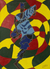 'Paragbiele Festival Dancer' - Color Closure Expressionist Painting of an African Dancer thumbail