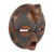 Máscara de madera africana - Máscara de Aluminio Repujado y Madera Tallada a Mano
