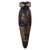 African wood mask, 'Serenity' - Hand-Carved Sese Wood African Mask in Dark Brown and Navy thumbail