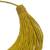 Leather statement necklace, 'Nooma' - Handmade Yellow Leather Strand Statement Necklace from Ghana (image 2b) thumbail