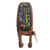 Handfächer aus Baumwolle und Leder - Handgefertigter mehrfarbiger Fächer aus Baumwolle und Leder aus Ghana