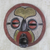 Afrikanische Holzmaske - Afrikanische Sese-Holzmaske mit Messingherzdesign aus Ghana