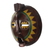African wood mask, 'Round Sunflower Man' - African Painted Round Sese Wood Mask from Ghana