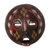 Máscara de madera africana, 'Diamond Face' - Máscara de madera africana Sese con motivo de diamante de Ghana