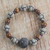 Men's terracotta and wood beaded stretch bracelet, 'Bold Adventurer' - Men's Terracotta and Wood Beaded Stretch Bracelet from Ghana thumbail