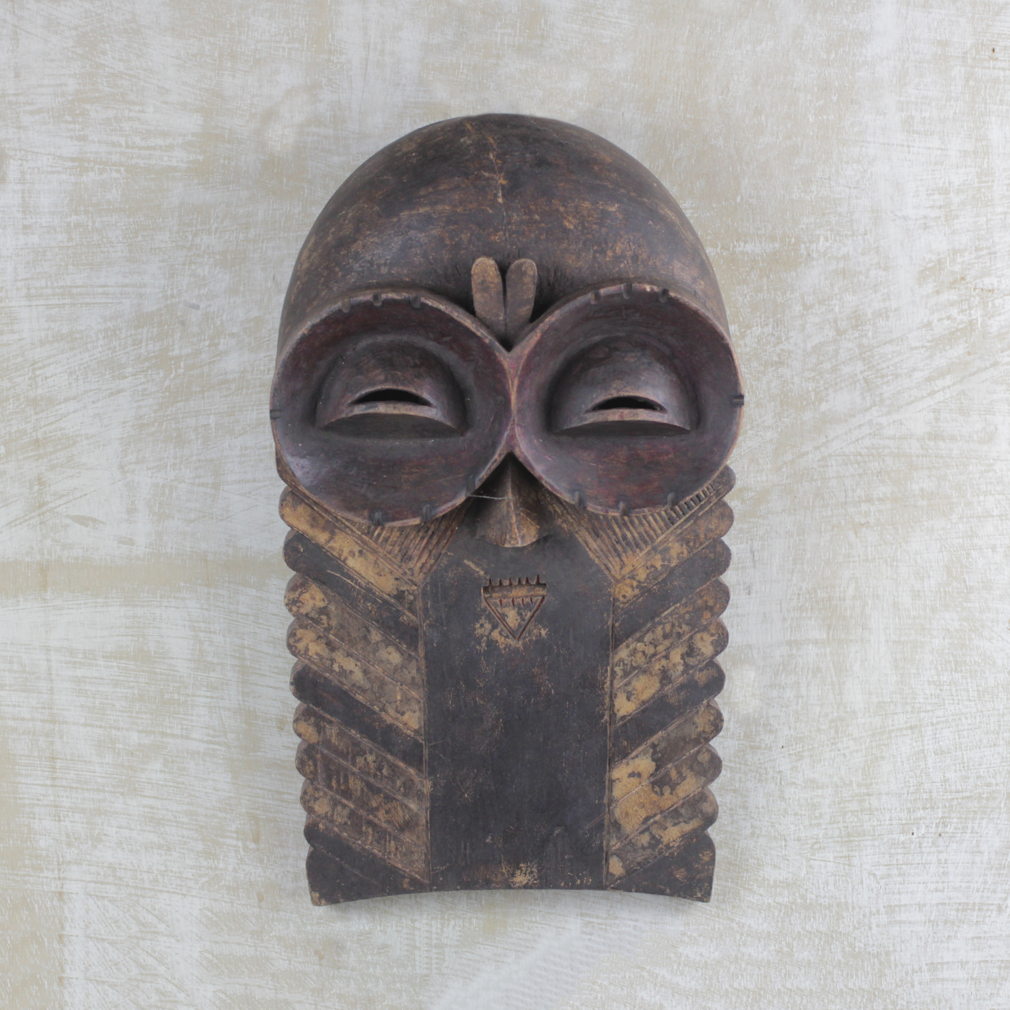 Ghanaian Handmade African Sese Wood Tribal Mask - Lobi Tradition | NOVICA
