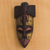 African wood mask, 'The Elephant is my Friend' - Elephant Themed Wood and Brass Repousse Mask (image 2) thumbail